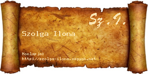 Szolga Ilona névjegykártya
